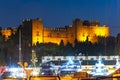 Rhodes fortress at night, Dodecanese islands, Greece