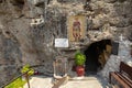 Cave Archangel Michael Panormitis In Rhodes, Greece Royalty Free Stock Photo