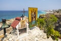 Cave Archangel Michael Panormitis In Rhodes, Greece Royalty Free Stock Photo