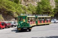 Excursion train near Butterfly valley on Rhodes island, Greece.