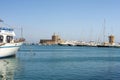 09 15 2021 Rhodes Greece Old Town of the city of Rhodes view of the pier