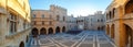 RHODES, GREECE - SEPTEMBER 23 2016: Panorama Palace of the Grand Master the Knights is medieval castle in the city . Royalty Free Stock Photo