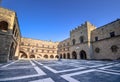 Rhodes Island, Greece, a symbol of Rhodes, the famous Knights Grand Master Palace Royalty Free Stock Photo