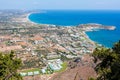 Rhodes island panorama from Tsampika mountain top, Greece Royalty Free Stock Photo