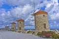 Rhodes Island, Windmills at the old port, Greece, Europe