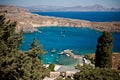 Rhodes, Lindos bay Royalty Free Stock Photo