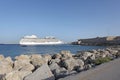 Rhodes Mandraki harbour cruis liner. Greece