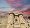 Rhodes Medieval Knights Castle (Palace), Greece Royalty Free Stock Photo