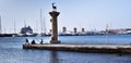 Rhodes old port, harbour entrance