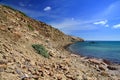 Rhodes. Prasonisi.Landscape in a sunny day Royalty Free Stock Photo