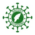 Rhodes Reopening Stamp.