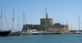 Rhodes Tower of St. Nicholas, Greece Royalty Free Stock Photo