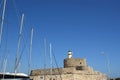 Rhodes Tower of St. Nicholas, Greece Royalty Free Stock Photo