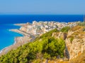 Rhodes town Windy beach