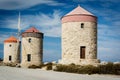 Rhodes Windmills Royalty Free Stock Photo