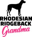 Rhodesian Ridgeback Grandma with silhouette