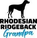 Rhodesian Ridgeback Grandpa with silhouette