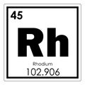 Rhodium chemical element Royalty Free Stock Photo