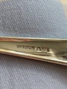 Rhodium plate stamped on 1940s cutlery handle rhodium first used in 1930s for cutlery sets,