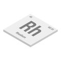 Rhodium, Rh, periodic table element