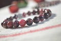 rhodonite bracelet , Pink and black rhodonite bracelet.