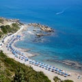 Rhodos island, Faliraki nudist beach, Greece Royalty Free Stock Photo