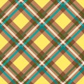 Rhombic seamless checkered pattern in yellow and brown Royalty Free Stock Photo