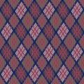 Rhombic tartan seamless texture in muted hues