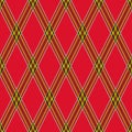 Rhombic tartan red fabric seamless texture