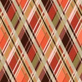 Rhombic tartan seamless texture mainly in brown hues