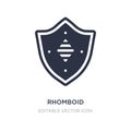 rhomboid icon on white background. Simple element illustration from Security concept