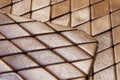 Rhombous bamboo mosaic tiles. Wood background texture Royalty Free Stock Photo