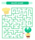 Maze game for children. Help the monster to find the exit.