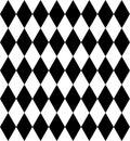 Rhombus chess background in black and white. Seamless pattern background. Vector illustration