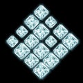 Rhombus composition made of shining diamonds Royalty Free Stock Photo