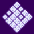 Composition made of shining diamonds on violet backgroun Royalty Free Stock Photo
