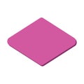Rhombus 2D basic shape vector illustration, math geometric shape
