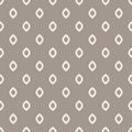 Rhombus dots grey seamless vector pattern.