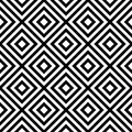 Rhombus seamless pattern in black and white Royalty Free Stock Photo