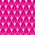 Rhombus seamless pattern. Plastic pink lozenges tile repeat