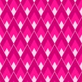 Rhombus seamless pattern. Plastic pink lozenges tile repeat