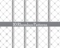 Rhombus seamless patterns