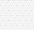 RHOMBUS IN TRIANGLE. SEAMLESS VECTOR PATTERN. MODERN STYLISH MONOCHROME MESH TEXTURE. TRENDY CROSSING GEOMETRIC DESIGN Royalty Free Stock Photo