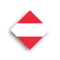 Rhombus vector flag of Austria Royalty Free Stock Photo