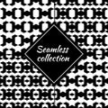 Rhombuses, diamonds, triangles seamless patterns collection. Folk prints. Ethnic ornaments set. Tribal wallpapers kit