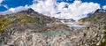 The Rhone Glacier at Furka Pass in Switzerland