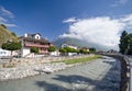 The Rhone river in Martigny