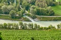 The Rhone river in Sion, Valais, Switzerland 2023