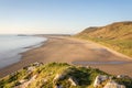 Rhossili bay beach Gower, South Wales, UK