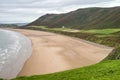 Rhossili bay Beach in Wales Royalty Free Stock Photo